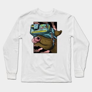 Virtual Reality Cow Long Sleeve T-Shirt